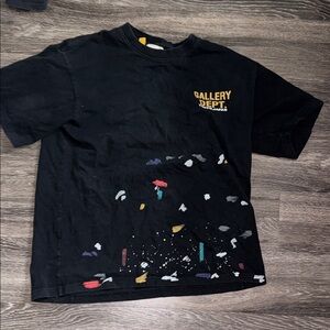 Gallery Dept Black and Multicolor large tee